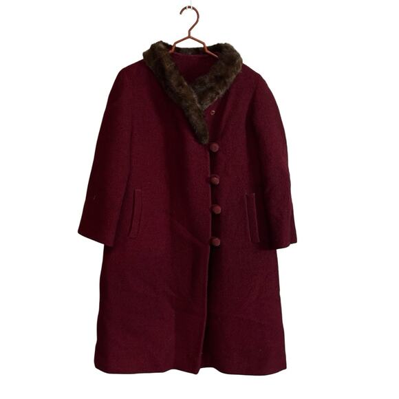 VTG Stix Baer & Fuller St. Louis Women’s Coat Fur Collar Check Measurement READ - Picture 2 of 9